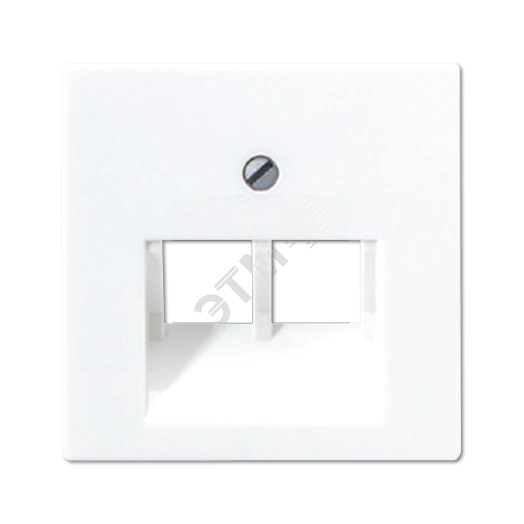 Накладка 2-ой телефонной/компютерной розетки  IAE/UAE (1 x 8-пол.)  Серия A500  Материал- термопласт  Цвет- белый