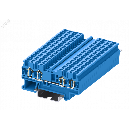 Клемма TC 2-2 пружинная, сечение 1,5 мм. кв., синяя