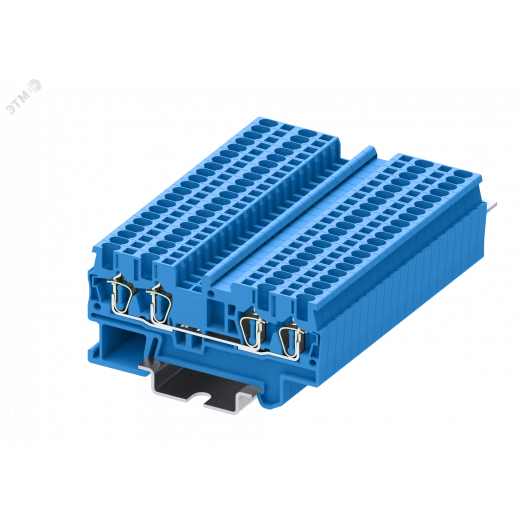 Клемма TC 2-2 пружинная, сечение 1,5 мм. кв., синяя