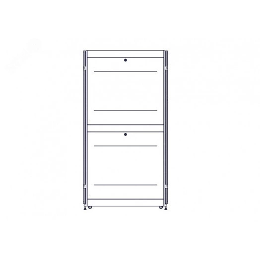 Шкаф Uniprom. 48U-600/1200. боковые панели 4шт. черный