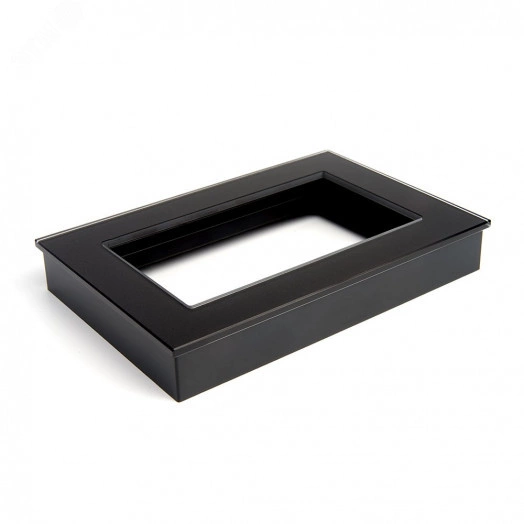 Рамка  2-местная (без перемычки), серия Катрин, черный