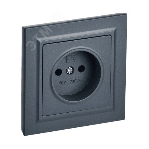 BRITE Розетка 1 пост без заземления без защитных шторок 10А в сборе РСР10-1-0-БрМ маренго IEK