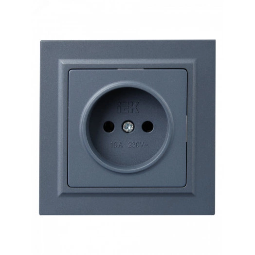 BRITE Розетка 1 пост без заземления без защитных шторок 10А в сборе РСР10-1-0-БрМ маренго IEK