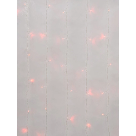 Занавес светодиодный 2х3 м 240 led красный с контроллером провод прозрачный IP20 ULD-C2030-240/DTA RED IP20