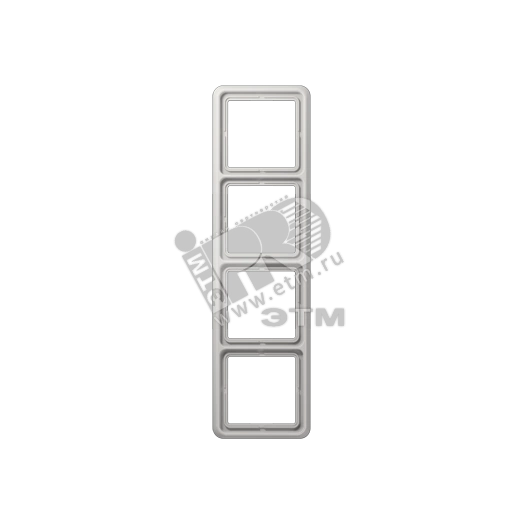 Рамка 4 поста универсальная светло-серая