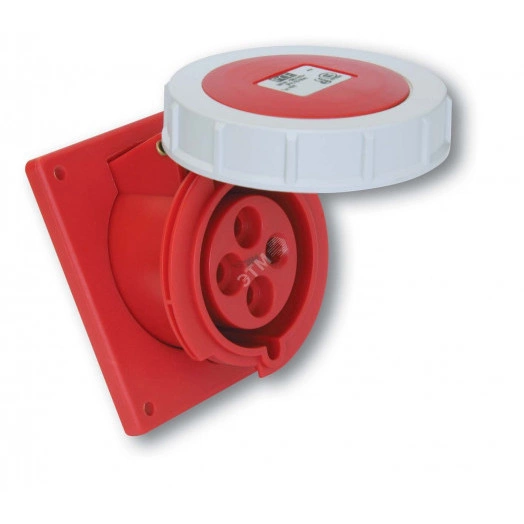 Розетка встраиваемая наклонная 32A/440V/3P+E/IP67 контейнерная