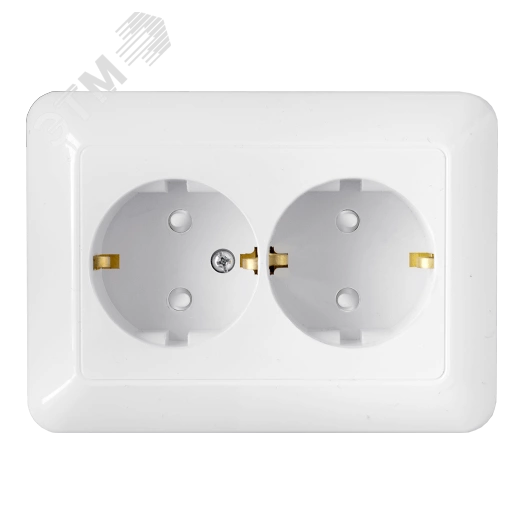 Беларусь Розетка двойная с заземлением IP20
