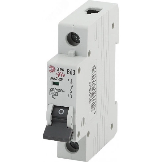 Автоматический выключатель ВА47-29 1Р  2А 4,5кА  кривая В