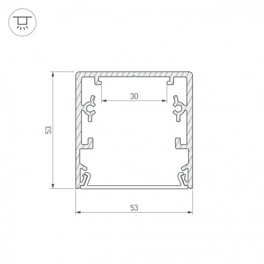 Профиль TOP-LINIA53-2000 ANOD (ARL, Алюминий)