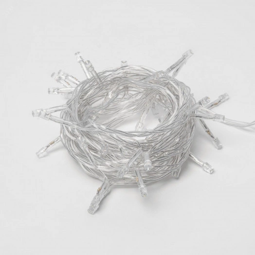 Гирлянда светодиодная с контроллером 5м 50 светодиодов Белый свет Провод прозрачный ULD-S0500-050/DTA WHITE IP20