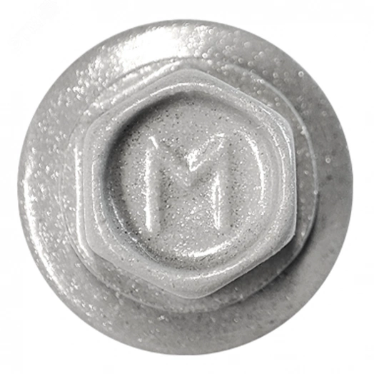 Саморез кровельный 4.8х29 RAL9006 сверло №1 шайба d=14мм с EPDM прокладкой