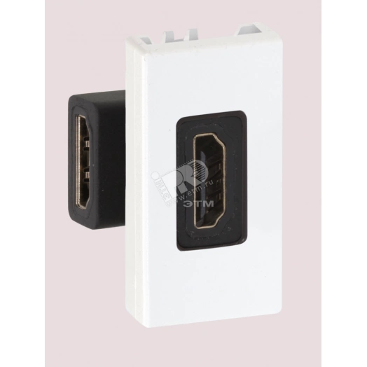 Разъем HDMI 22.5х45мм (мама-мама) алюминий