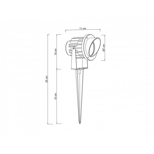 Светильник грунтовый Arte Lamp ELSIE A1309IN-1BK 1*LED Металл Чёрный