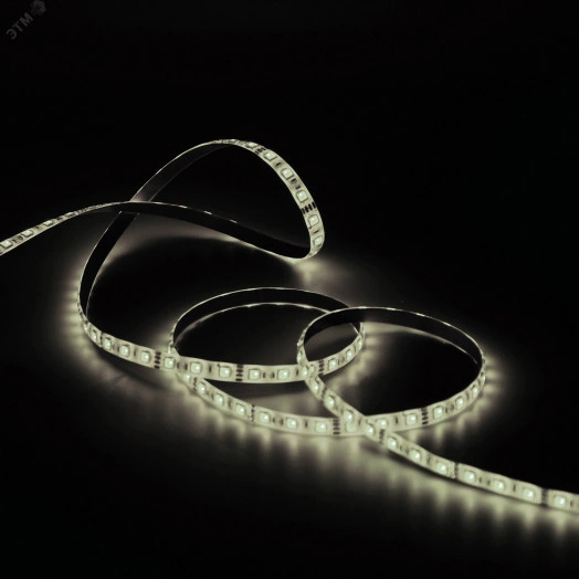 Лента светодиодная LED 5050/60-SMD 14,4 Вт/м 660 Лм/м 2700К теплый белый IP20 12 В DC 10 мм (блистер 5 м) Black Gauss
