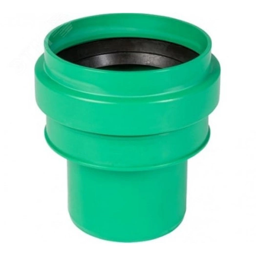 Переход ПП на гладкий конец бетонной трубы с уплотнением для наружной канализации 110 мм