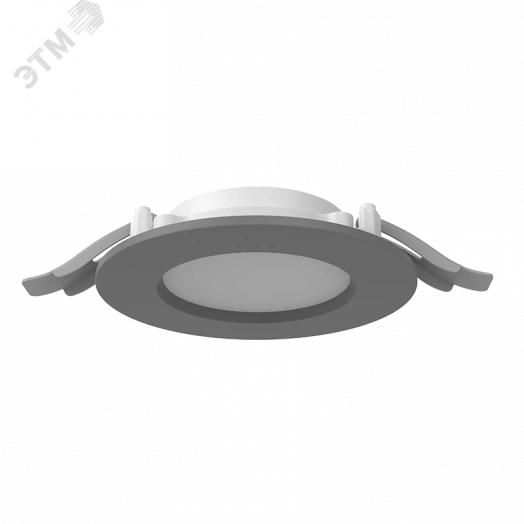 Светильник светодиодный DL-01 Slim 100 мм 13 Вт 3000 К CRI90 120x37 мм IP65/40 RAL7045 серый муар с рассеивателем опал DALI