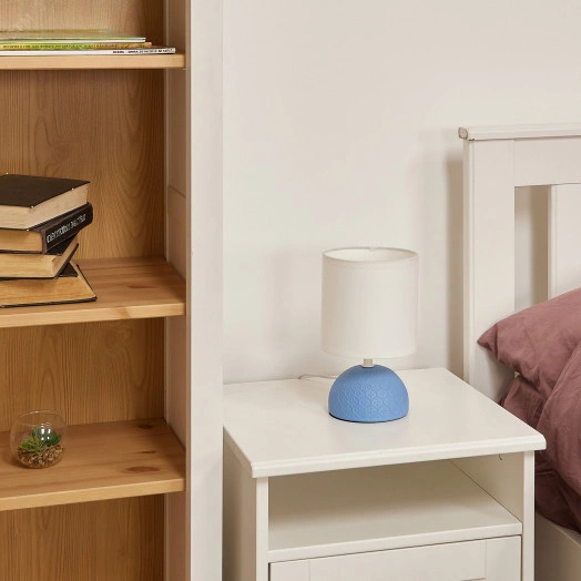 Светильник настольный декоративный под лампу Е14 40W Механический выключатель UML-B302 E14 BLUE Синий