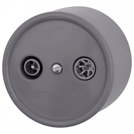 Розетка Лизетта R/TV-SAT оконечная, пластик, цвет Титан
