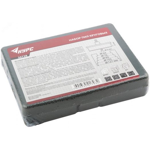 Пилы круговые набор 5 шт (64, 76, 89, 102, 127 мм) в кейсе