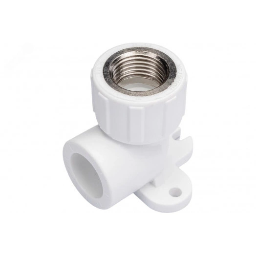 Водорозетка комбинированная 20х1/2' ВР полипропиленовая PPR белая с креплением
