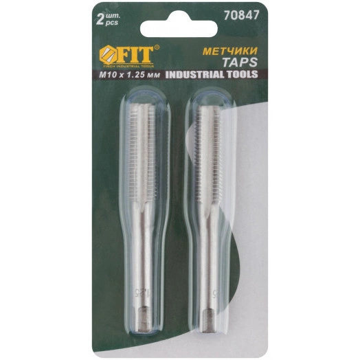 Метчики метрические, легированная сталь, набор 2 шт М10х1.25 мм