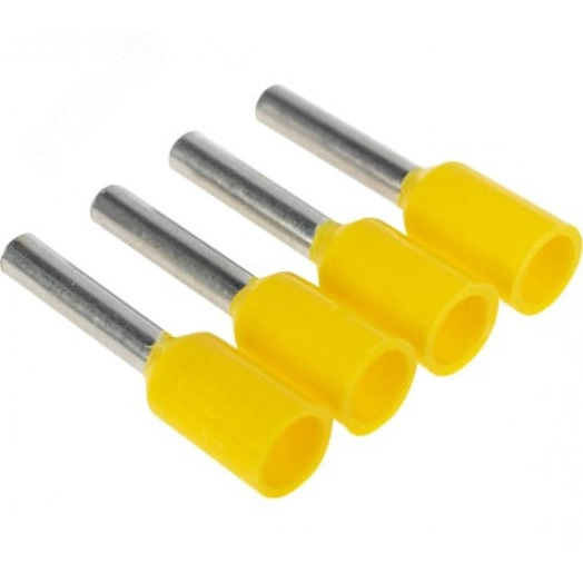 Наконечник штыревой втулочный изолир F-8 мм 1 кв мм (НШВи 1.0-8) красный, REXANT