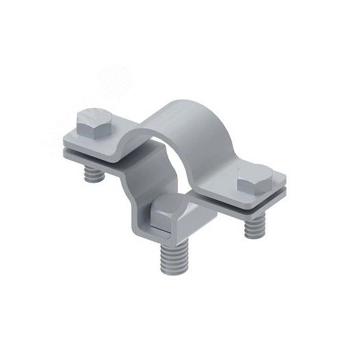 Держатель токоотвода HVI для настенного монтажа с помощью зажима с двумя болтами. Материал - горячеоцинкованная сталь.