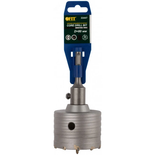 Коронка кольцевая по бетону, хвостовик 110 мм в сборе, 80 мм