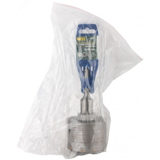 Коронка кольцевая по бетону, хвостовик 110 мм в сборе, 80 мм