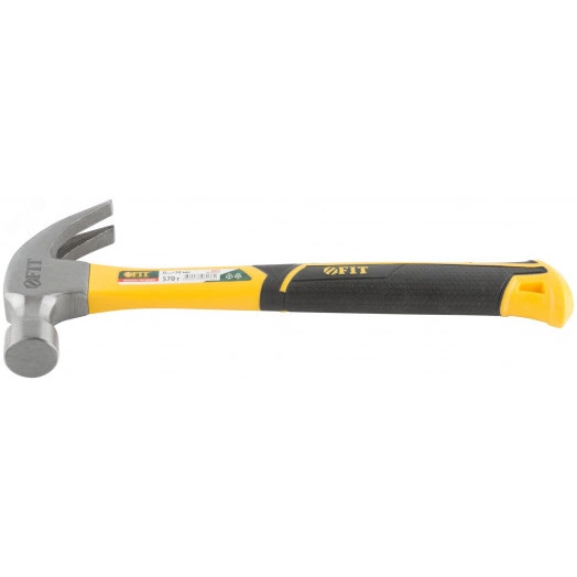 Молоток-гвоздодер, фиброглассовая усиленная ручка, Профи 30 мм, 570 гр.