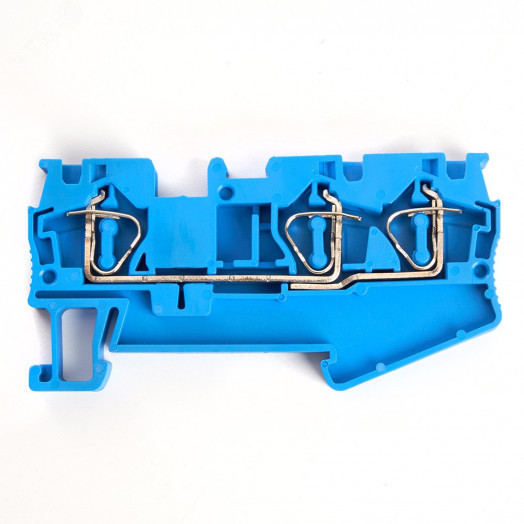 Зажим пружинный, 3-проводной проходной ЗНИ - 4.0, JXB ST 4, синий LD553-2-40