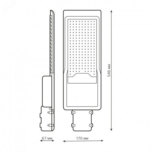 "Светильник Уличный Gauss LED Avenue IP65 546*170*67 150W 15 000lm 5000K 190-250V КСС ""Ш"" 1/5"