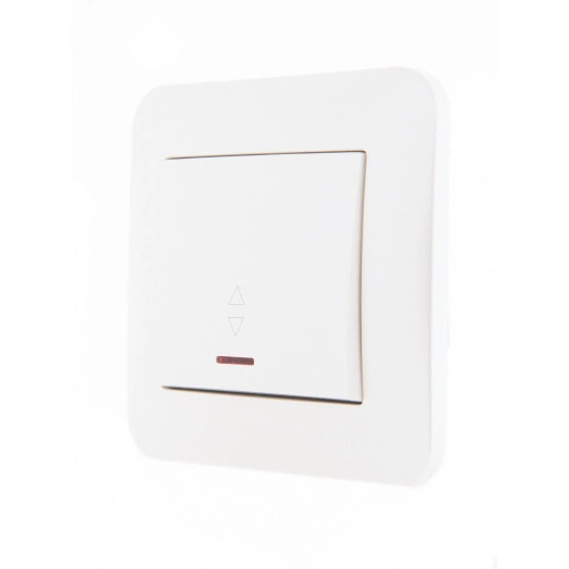 KARINA Выключатель проходной с подсветкой жемчужно-белый перламутр (10шт/120шт)