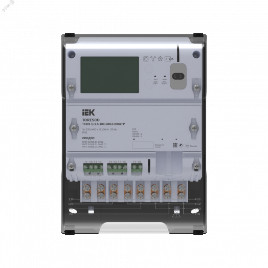 TORESCO Счетчик электрической энерги TE301 0,5S/0,5-5(10)T-NLC-ORS2FPG