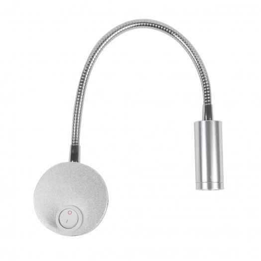 ULT-F21-3W/4000K IP20 SILVER Светильник светодиодный настенный гибкий для интерьерного освещения. 85-265В. Белый свет (4000К). Серебряный. TM