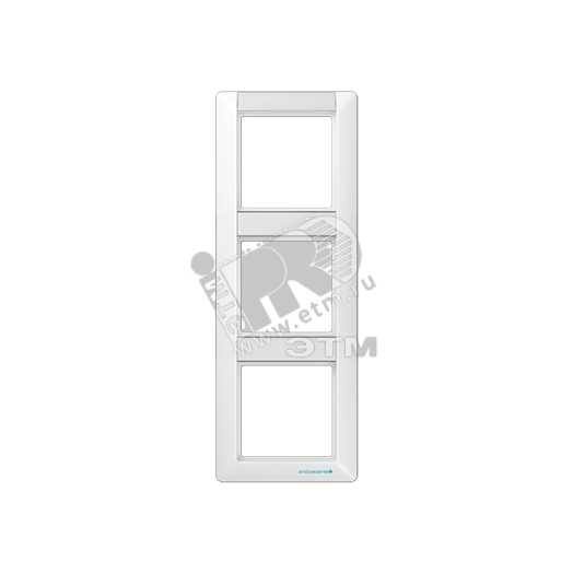 Рамка 3 поста с полем для надписи белая