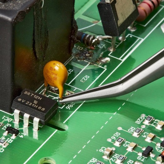 Пинцет захватный прецизионный гладкие губки под 85° особо прочные кончики L-120 мм хромоникелевая нержавеющая сталь антимагнитный KN-921252