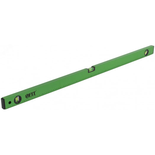 Уровень ''Техно'', 3 глазка, зеленый корпус, фрезерованная рабочая грань, шкала 1000 мм