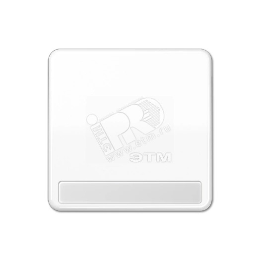 Клавиша для выключателя и кнопки с полем для надписи белая