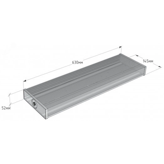 ДПО-25Вт, IP20, 5000К, 3000Лм, призм.рас-ль, ДПО-42-40/25