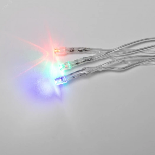 Сетка светодиодная с эффектом мерцания 1.5х1.5м   Соединямая 96 светодиодов Разноцветный свет Проводпрозрачный ULD-N1515-96/TTK MULTI IP44