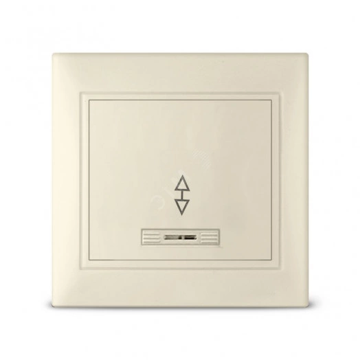Севиль Выключатель одноклавишный проходной с подсветкой слоновая кость (ivory)