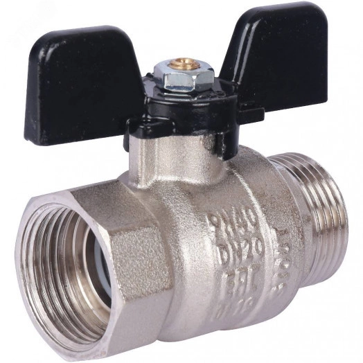 Кран шаровой стандартнопроходной 3/4' ВН ручка бабочка