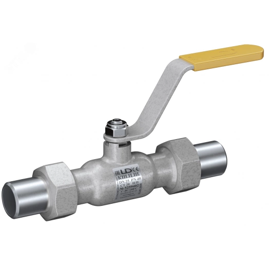 Кран шаровой стальной цельносварной штуцерный стандартнопроходной DN32 PN40