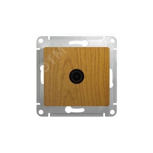 GLOSSA Розетка телевизионная TV проходная 4DB дуб в рамку