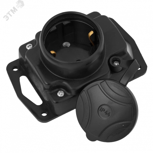 Беларусь Розетка переносная каучук с защитными крышками 2P+E 1х16А IP44