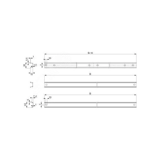 DIN-рельс симметричный35мм 600мм