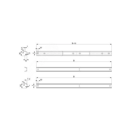 DIN-рельс симметричный35мм 600мм