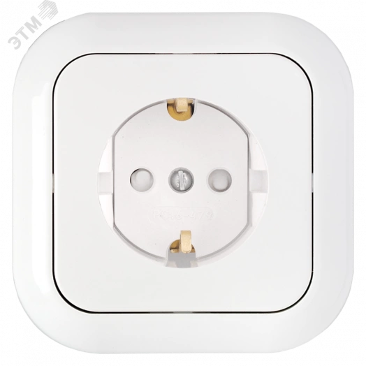 Беларусь Розетка скрытая с заземлением РС16-253 со шторками