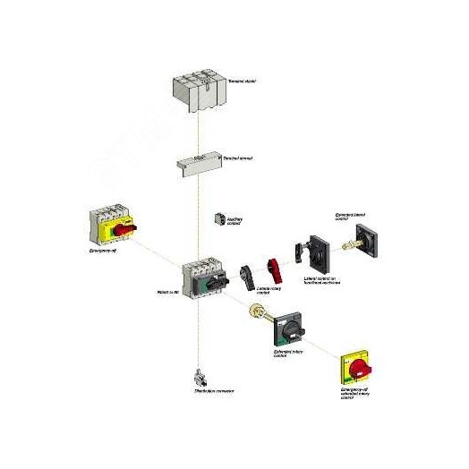 Ручка красная для поворотной рукоятки INS40/160